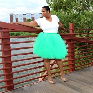 Green Tulle Skirt